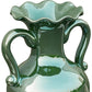 9" Hunter Green Amphora Ceramic Table Vase