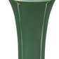 14" Hunter Green Round Ceramic Table Vase