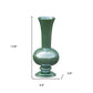 14" Hunter Green Round Ceramic Table Vase
