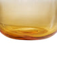 11" Clear And Amber Ombre Glass Round Table Vase