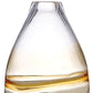 11" Clear And Amber Ombre Glass Round Table Vase