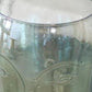 Set of Two Light Green Glass Modern Abstract Faces Table Vases