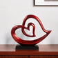 12" Red and Black Aluminum Tabletop Sculpture
