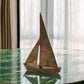 12" Rust Aluminum Decorative Sailboat Tabletop Sculpture