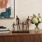 13" Copper Aluminum People Tabletop Sculpture