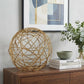 12" Silver Iron Decorative Orb Tabletop Sculpture