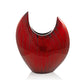 18" Red Aluminum Pointy Table Vase