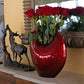 18" Red Aluminum Pointy Table Vase