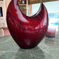 18" Red Aluminum Pointy Table Vase