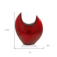 18" Red Aluminum Pointy Table Vase