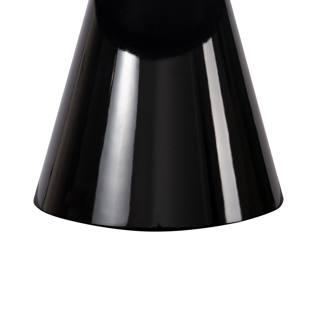 35" Black Wood Round Pedestal Coffee Table