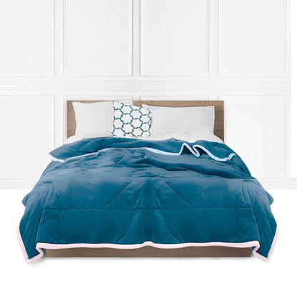 79" X 87" Blue Flannel Throw Blanket