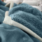 79" X 87" Blue Flannel Throw Blanket