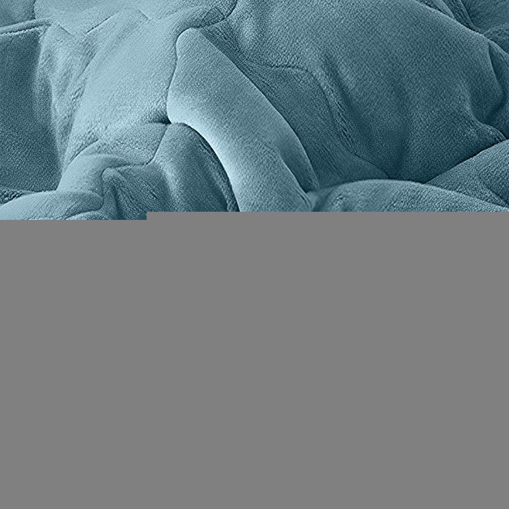 79" X 87" Blue Flannel Woven Throw Blanket