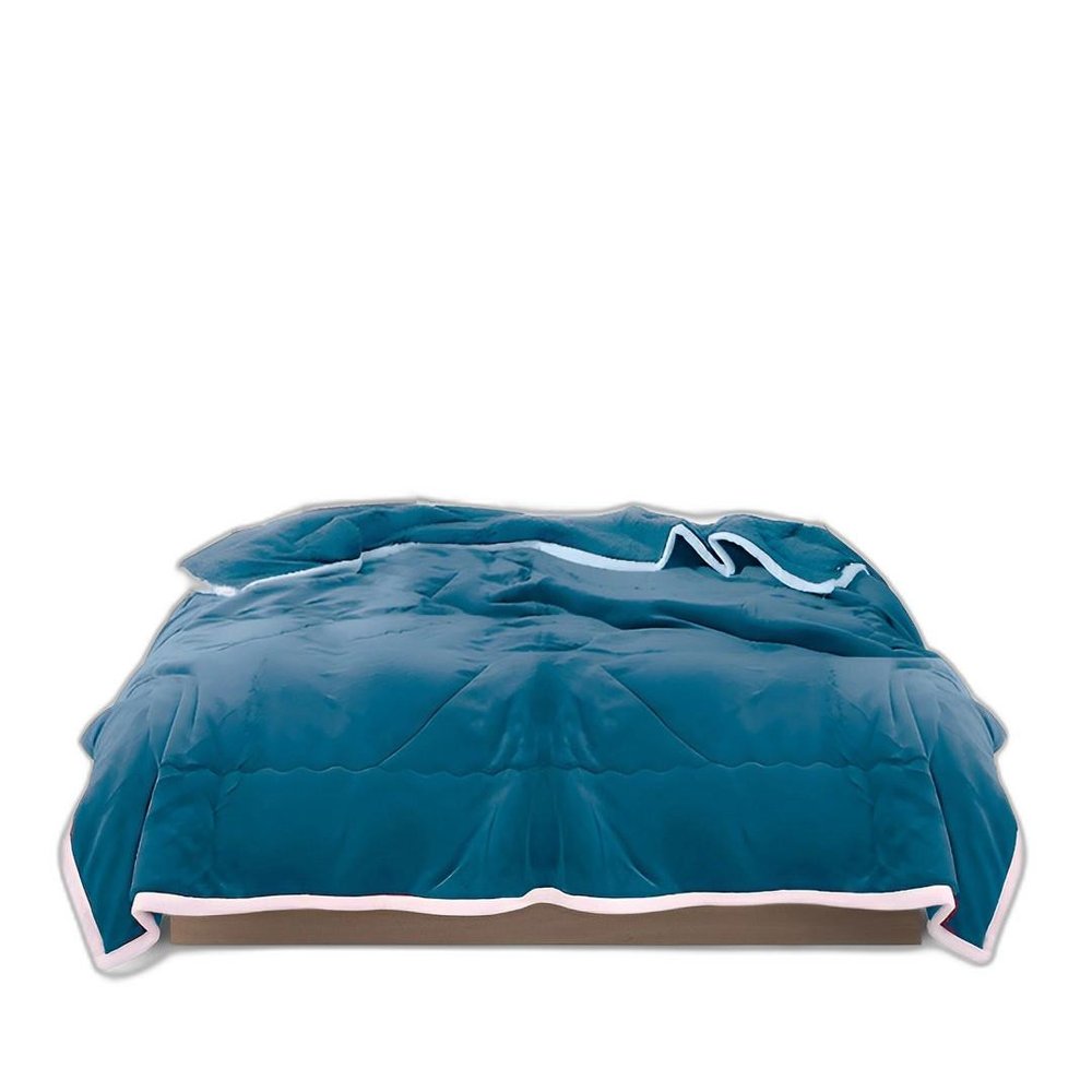 79" X 87" Blue Flannel Throw Blanket