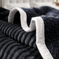 79" X 87" Black Flannel Throw Blanket