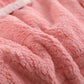 79" X 87" Pink Flannel Knitted Throw Blanket
