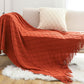49" X 91" Red Flannel Knitted Geometric Throw Blanket