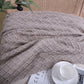 50" X 67" Green Flannel Knitted Geometric Throw Blanket