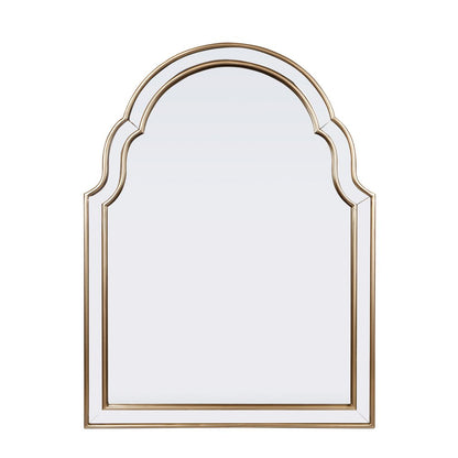 24" Gold Arch Metal Framed Accent Mirror