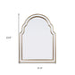 24" Gold Arch Metal Framed Accent Mirror