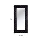 71" Black Wood and Faux Crystal Framed Freestanding and Wall Mount Standing Mirror