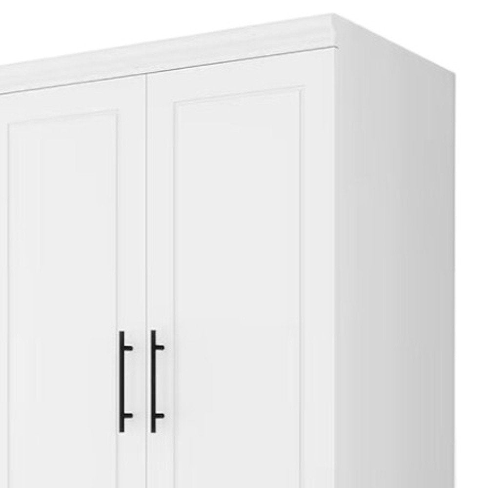 71" White Four Door Combo Dresser