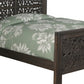 Gray Carved Scrollwork Distressed Solid Wood Queen Bed Frame