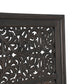 Gray Carved Scrollwork Distressed Solid Wood Queen Bed Frame