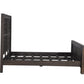 Gray Carved Scrollwork Distressed Solid Wood Queen Bed Frame