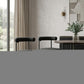 Set of Two Black Upholstered Polyester Open Back Dining Side Chairs