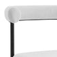 Set of Two Gray And Black Upholstered Polyester Open Back Dining Side Chairs