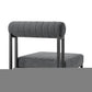 Set of Two Gray And Black Upholstered Polyester Open Back Dining Side Chairs