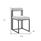 Set of Two Gray And Black Upholstered Polyester Open Back Dining Side Chairs
