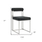 Set of Two Gray And Silver Upholstered Polyester Open Back Dining Side Chairs