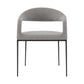 Set of Two Gray And Black Upholstered Polyester Open Back Dining Arm Chairs