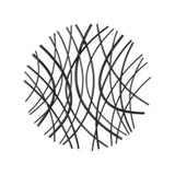 24" X 24" Black Metal Circle Abstract Hanging Dimensional Sculpture