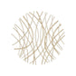 24" X 24" Gold Metal Circle Abstract Hanging Dimensional Sculpture