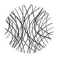 30" X 30" Black Metal Circle Abstract Hanging Dimensional Sculpture