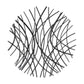 30" X 30" Black Metal Circle Abstract Hanging Dimensional Sculpture