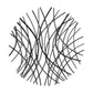 30" X 30" Black Metal Circle Abstract Hanging Dimensional Sculpture
