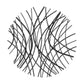 30" X 30" Black Metal Circle Abstract Hanging Dimensional Sculpture