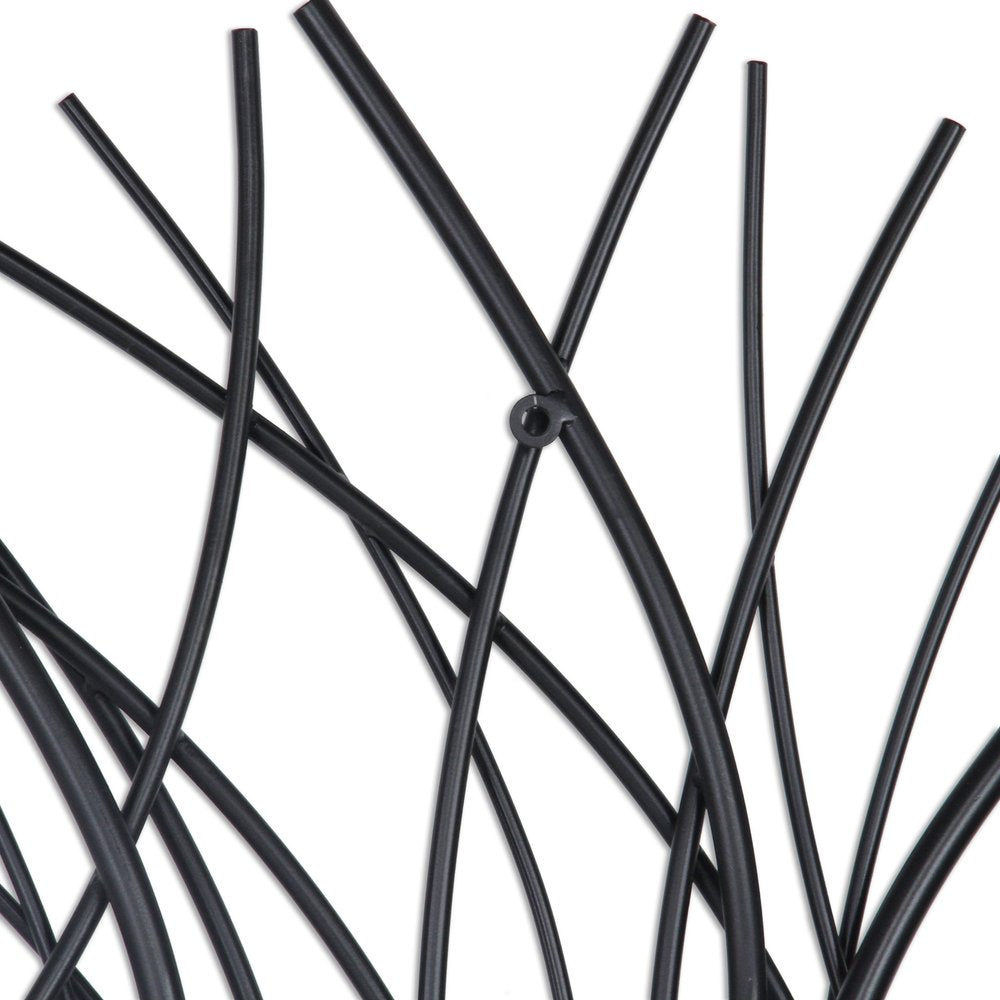 30" X 30" Black Metal Circle Abstract Hanging Dimensional Sculpture