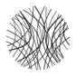 30" X 30" Black Metal Circle Abstract Hanging Dimensional Sculpture