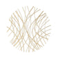 30" X 30" Gold Metal Circle Abstract Hanging Dimensional Sculpture