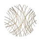 30" X 30" Gold Metal Circle Abstract Hanging Dimensional Sculpture