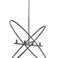 Black Unique Statement Four Light Metal Chandelier