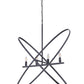 Black Unique Statement Four Light Metal Chandelier