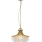 Clear And Gold Metal and Crystals Chandelier With Clear Shade