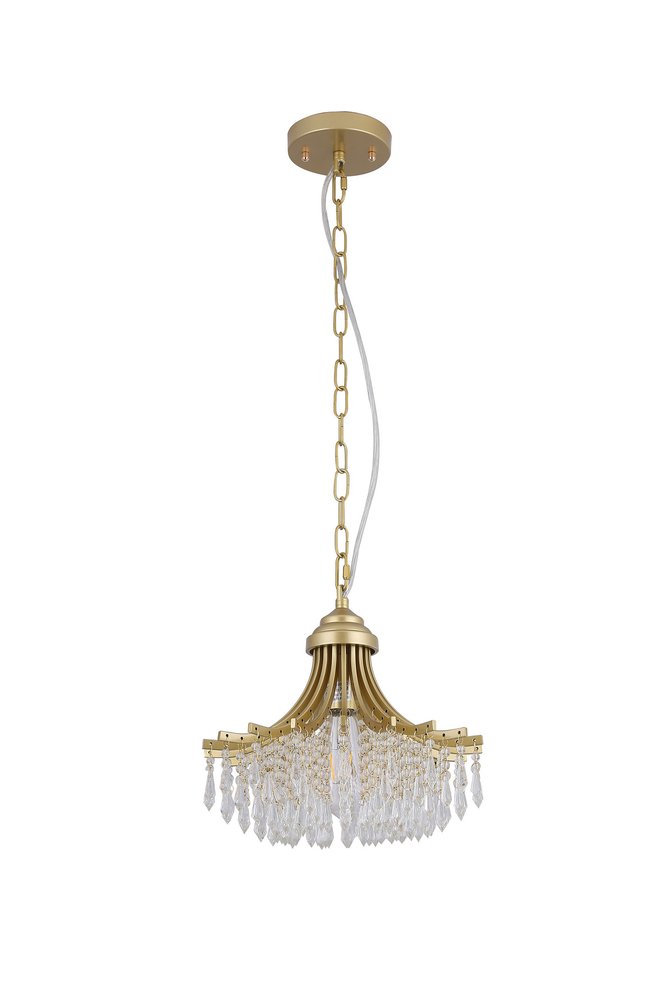 Clear And Gold Metal and Crystals Crystal Glass Chandelier With Clear Shades